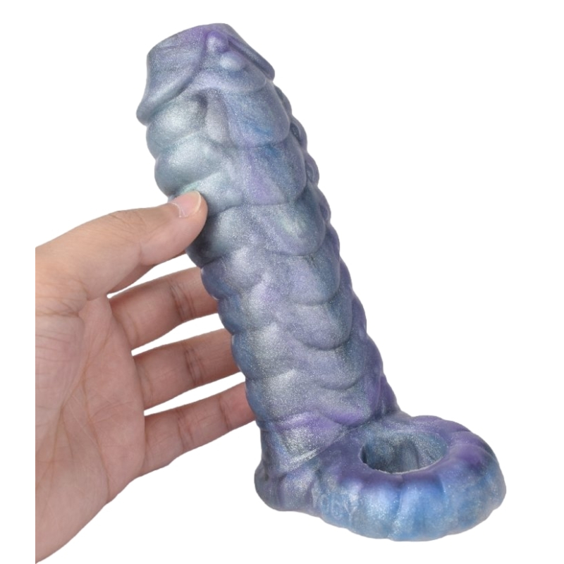gaine de penis monster snaq 13 x 5cm bleue 3