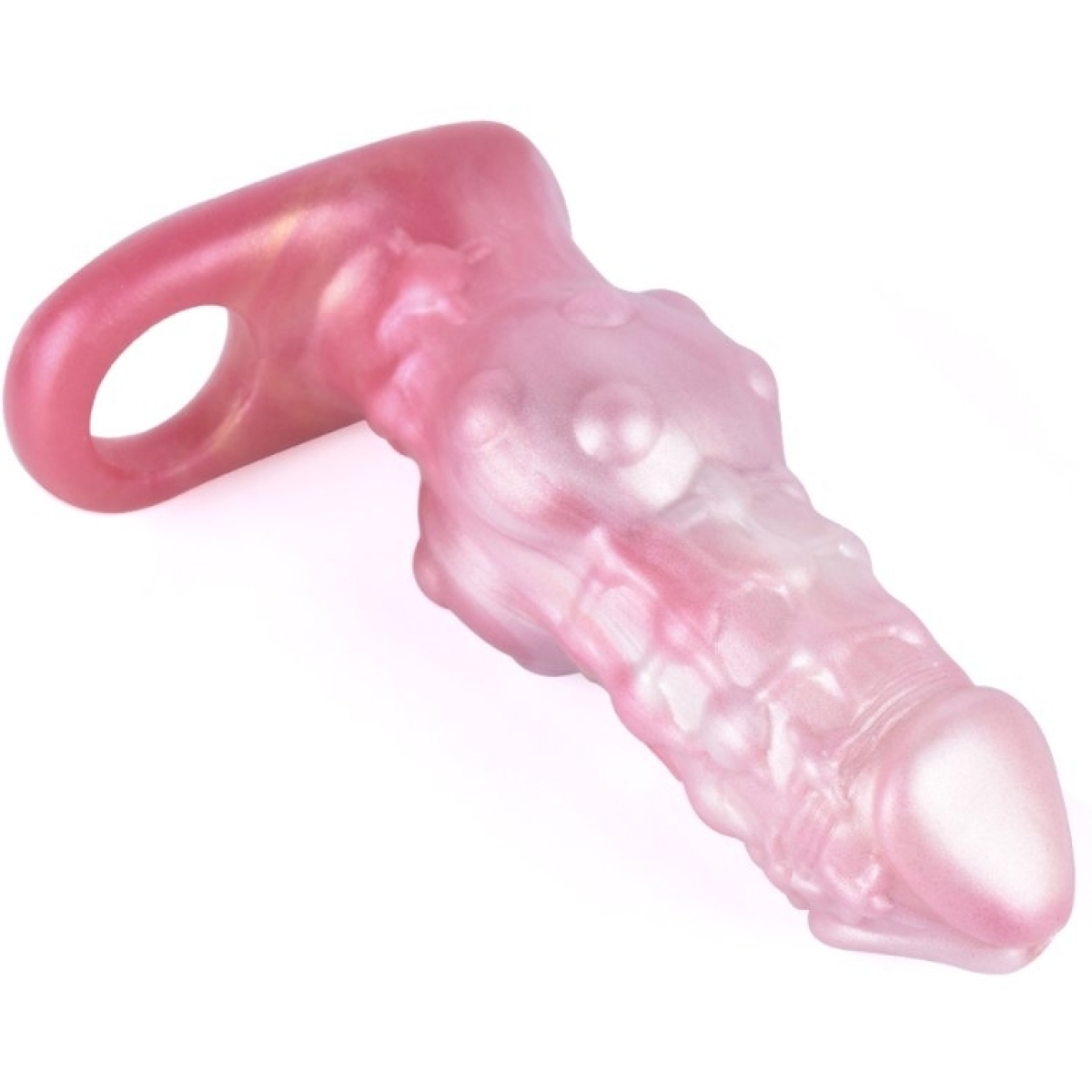 gaine de penis monster toadix 17 x 6cm rose 3