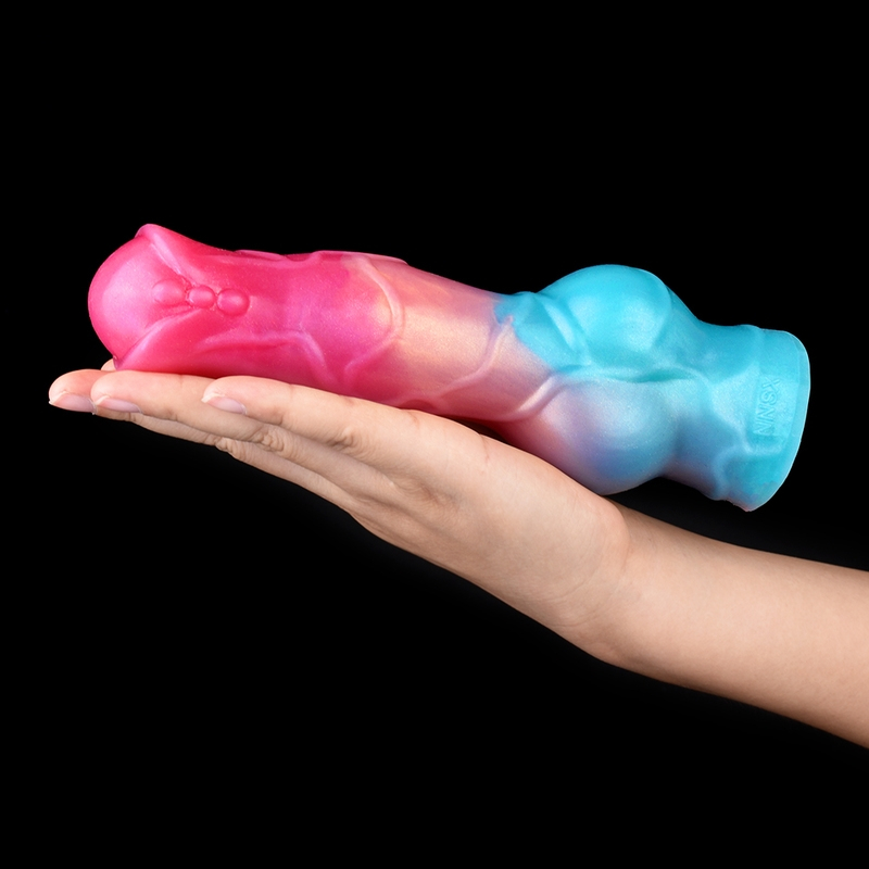 gaine de penis nott very dick 18 x 65cm rose bleu 5