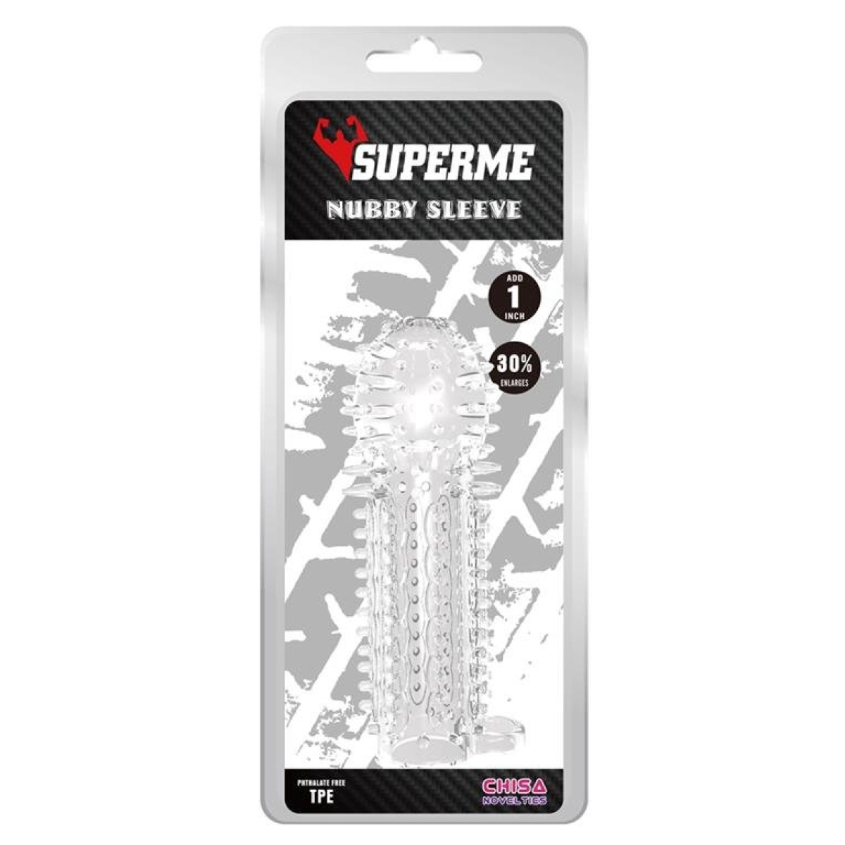 gaine de penis nubby 145 x 48cm transparente 1