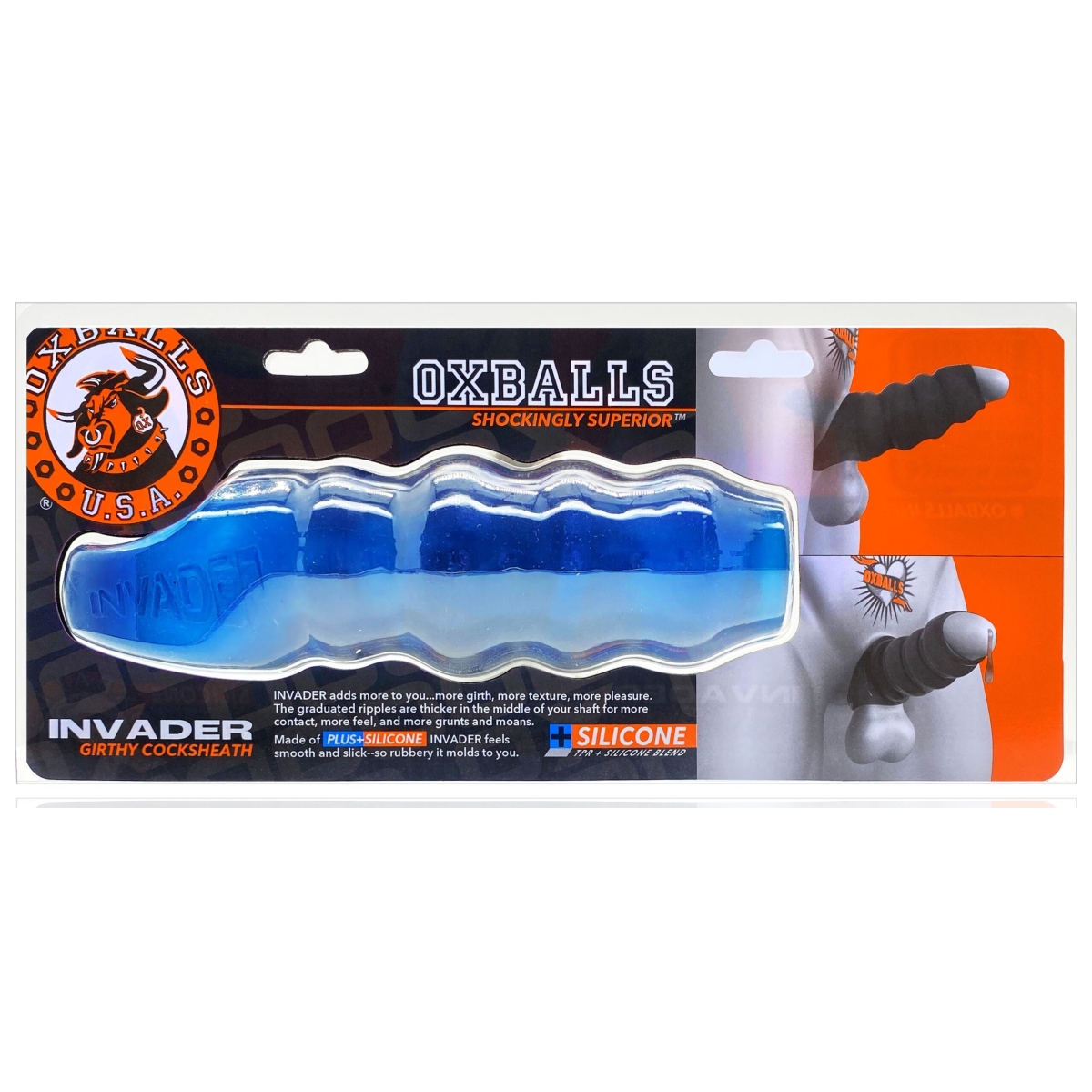 gaine de penis oxballs invader 13 x 5cm bleue 1 scaled