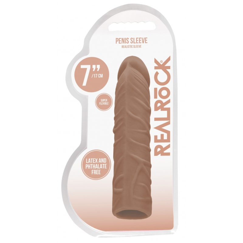 gaine de penis penis sleeve realrock 165 x 4cm tan 1