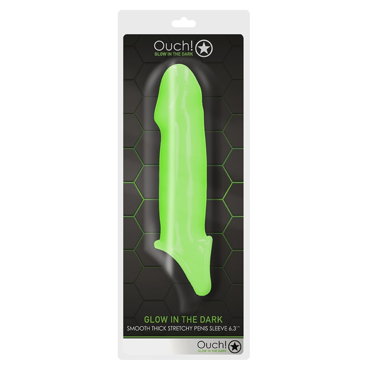 gaine de penis phosphorescente smooth strong glow 12 x 45cm 1