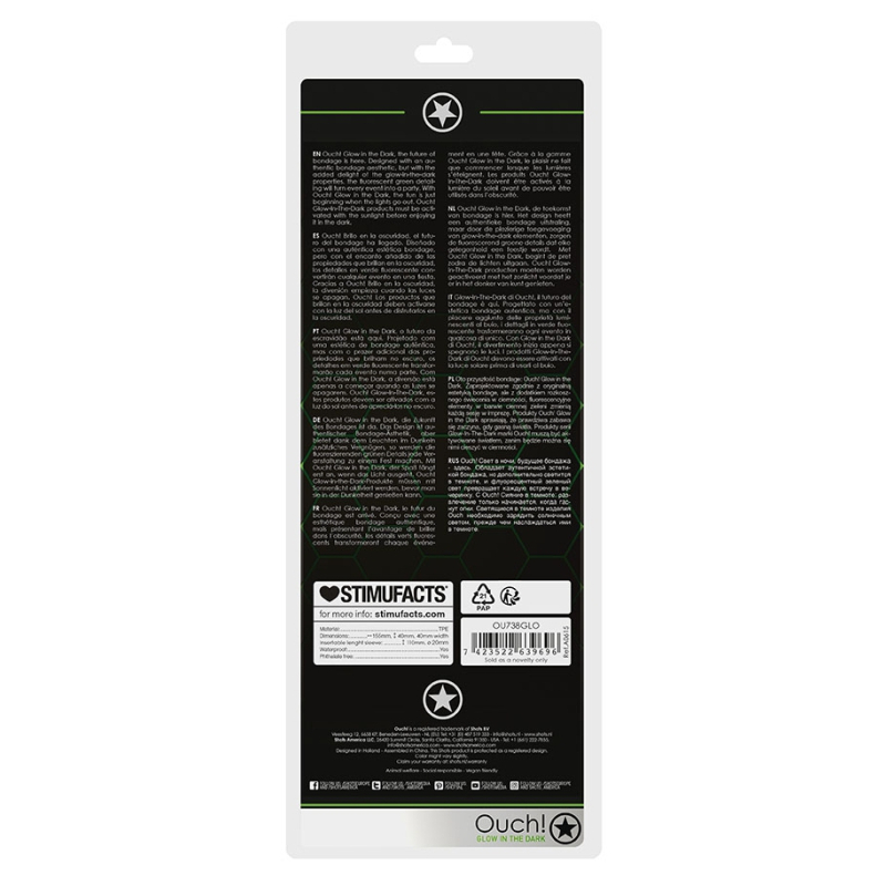 gaine de penis phosphorescente smooth strong glow 12 x 45cm 5