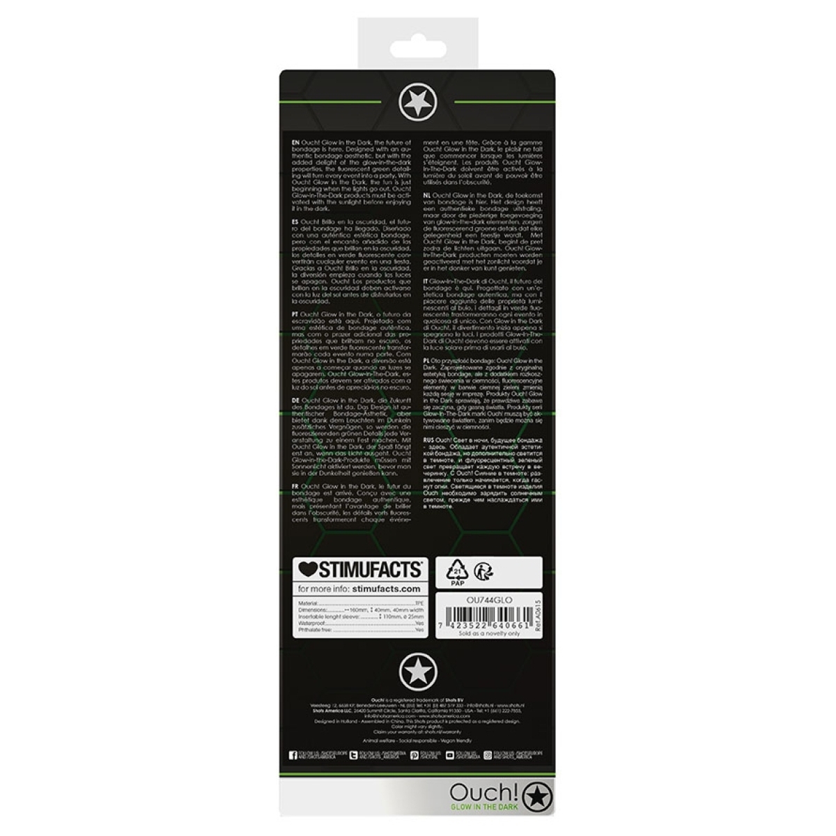 gaine de penis phosphorescente smooth thick glow 12 x 42cm 5