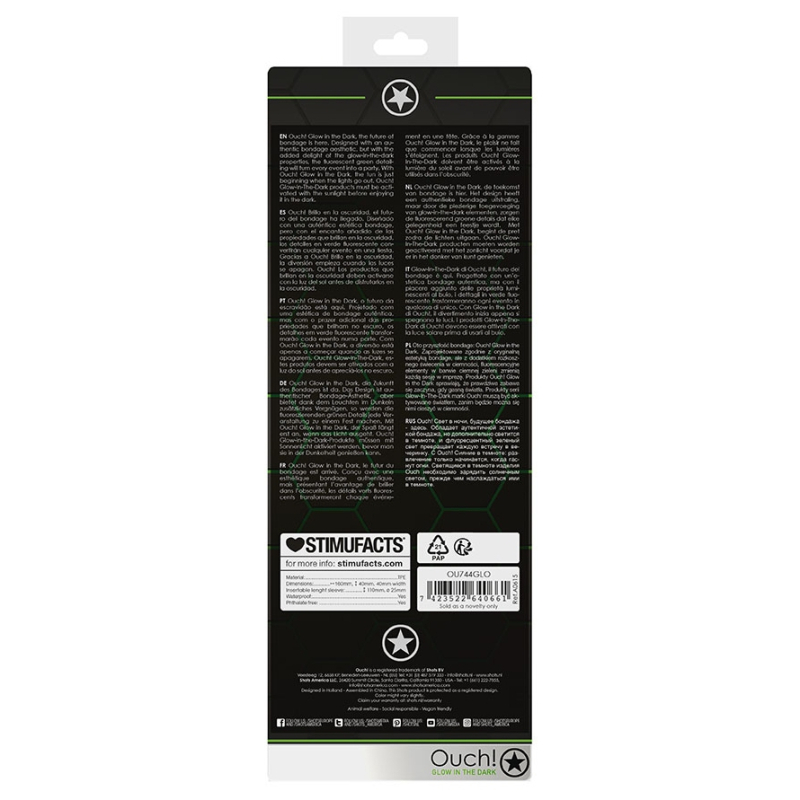 gaine de penis phosphorescente smooth thick glow 12 x 42cm 5