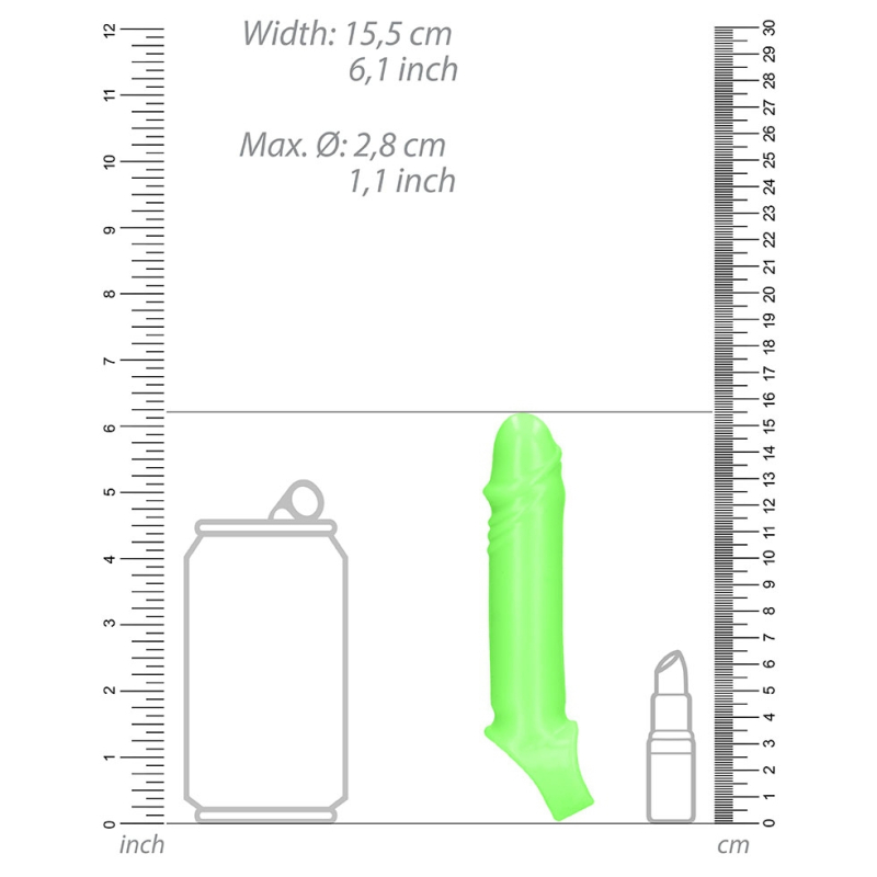 gaine de penis phosphorescente thin glow 11 x 3cm 4