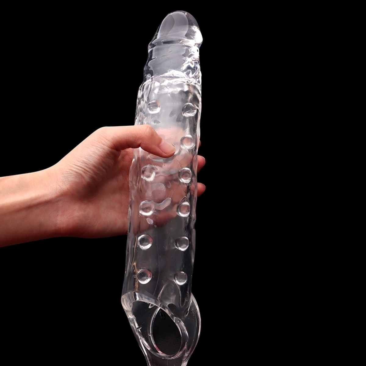 gaine de penis prolong 22 x 5cm transparente 1