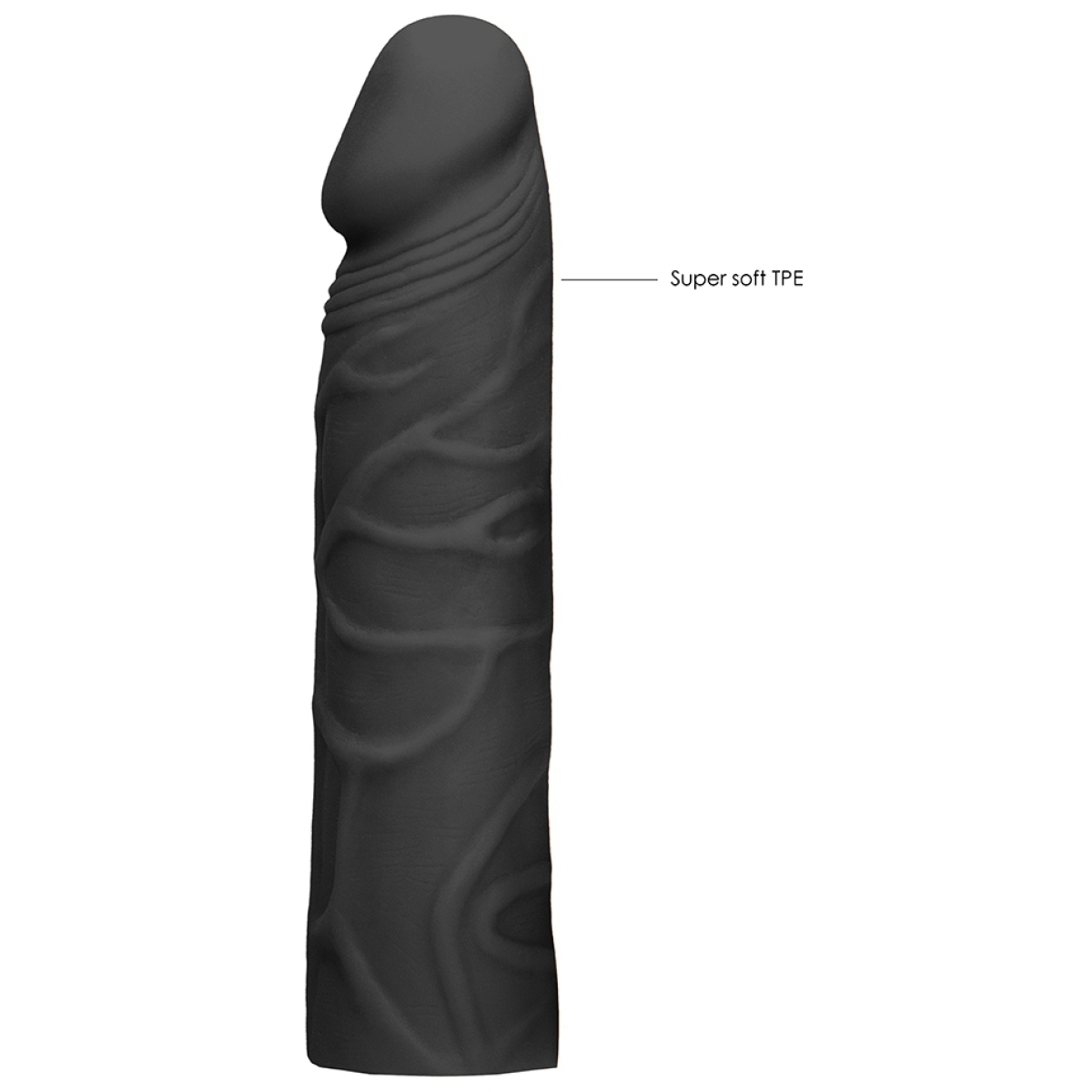 gaine de penis realrock 17 x 4cm noire 2