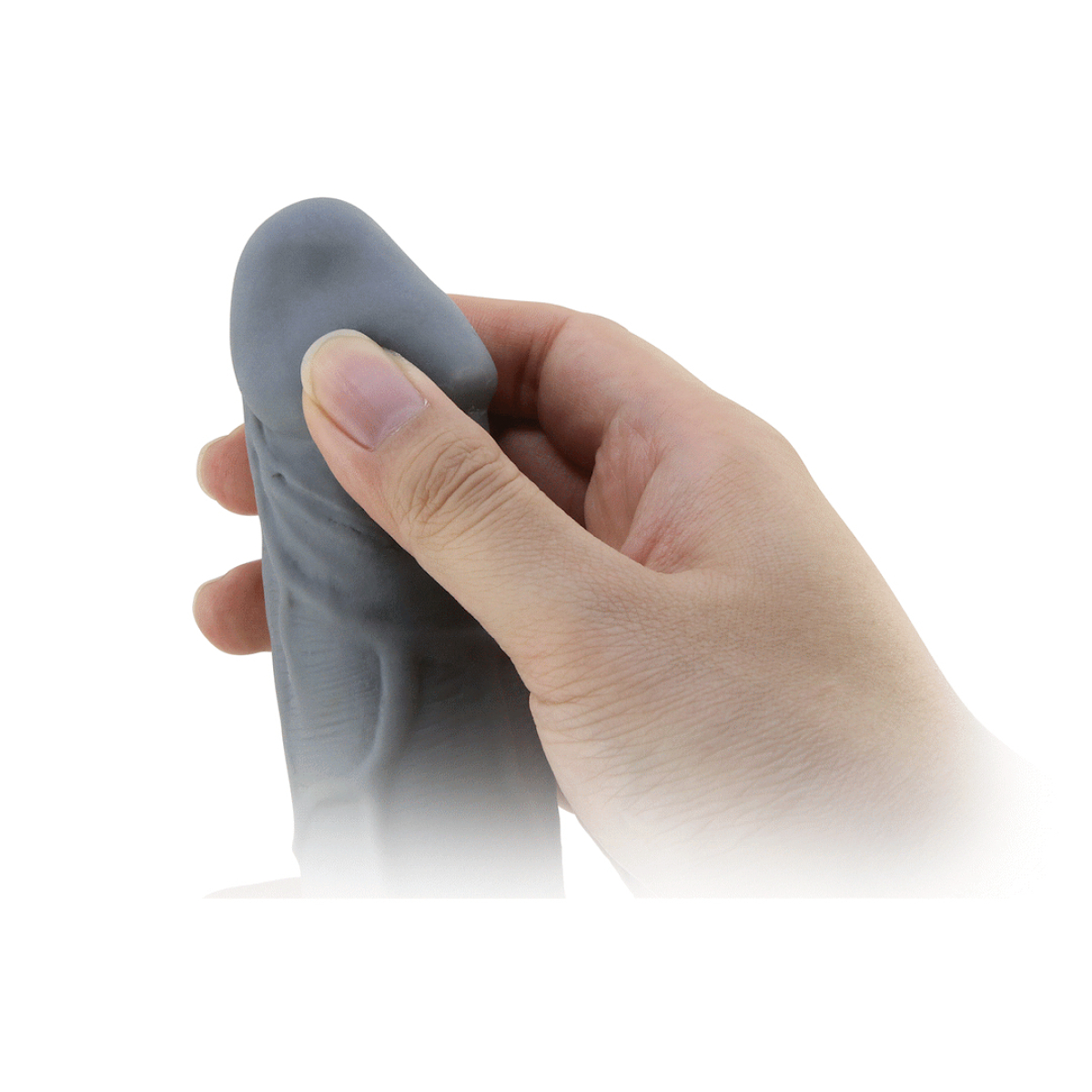 gaine de penis realtick 16 x 38 cm grise 8