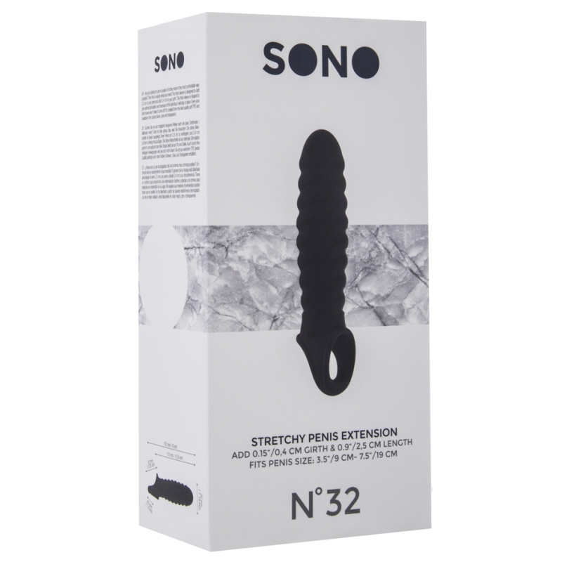 gaine de penis ribby penis sono n32 11 x 3 cm noire 1