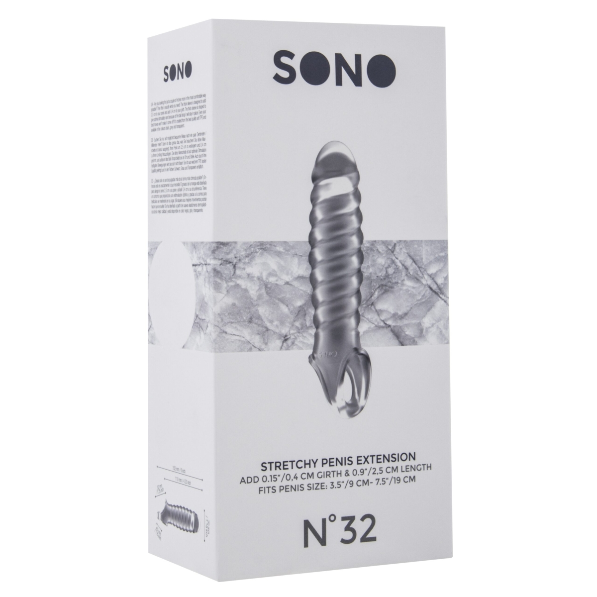 gaine de penis ribby penis sono n32 11 x 3 cm transparente 1 scaled