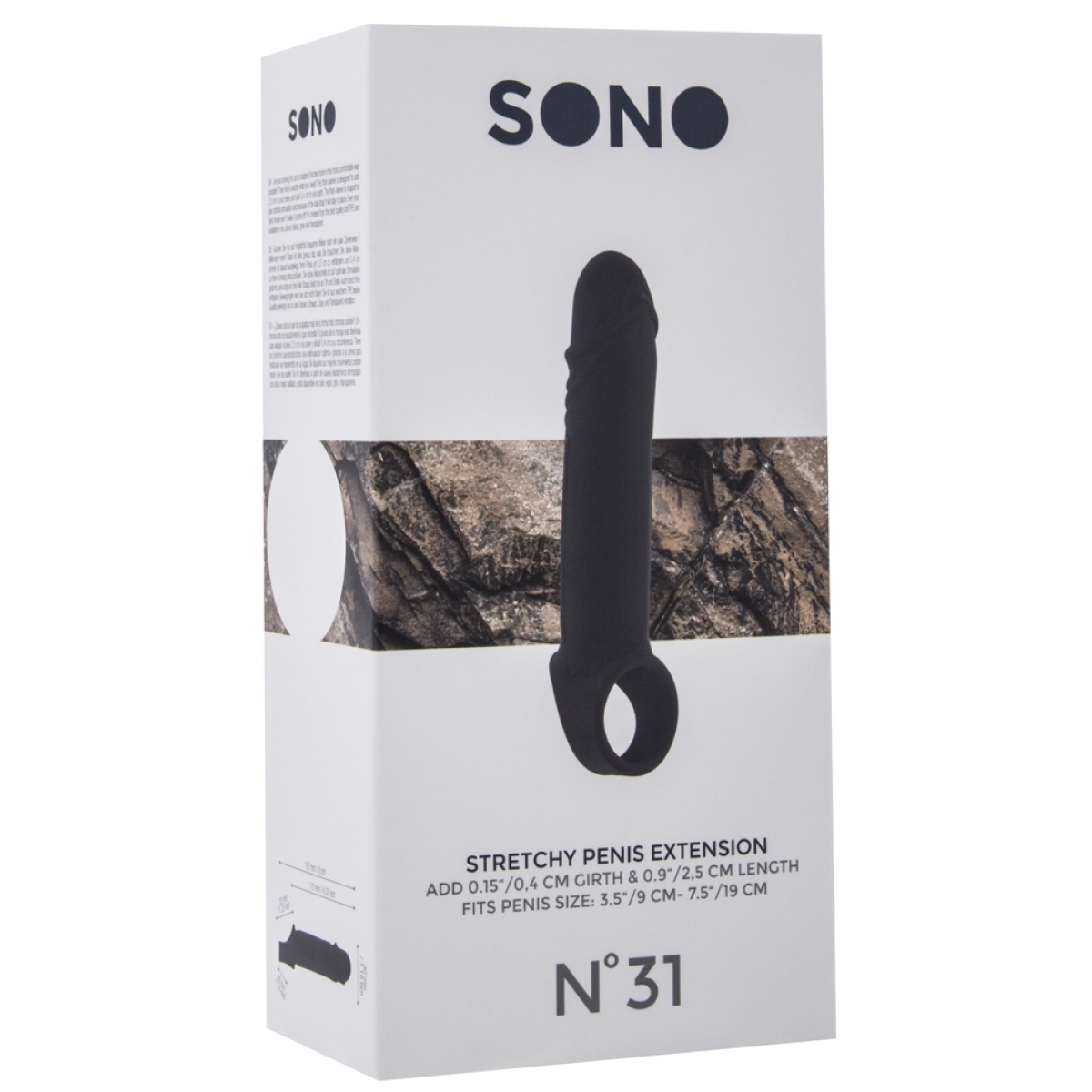 gaine de penis stretchy penis sono n31 11 x 3 cm noire 1