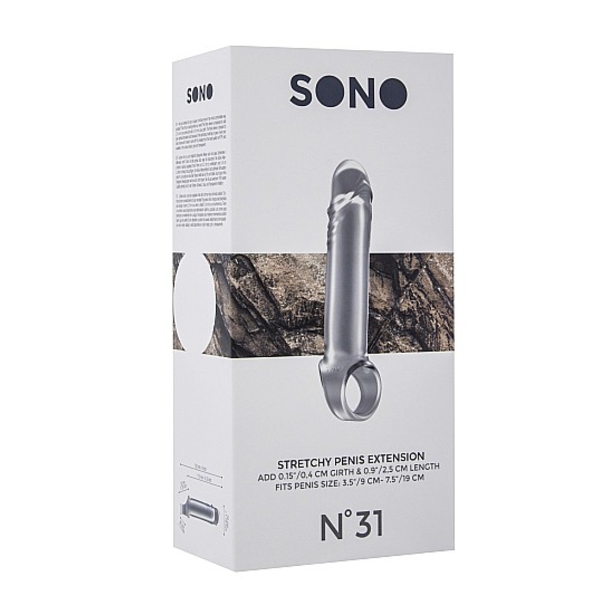 gaine de penis stretchy penis sono n31 11 x 3 cm transparente 2