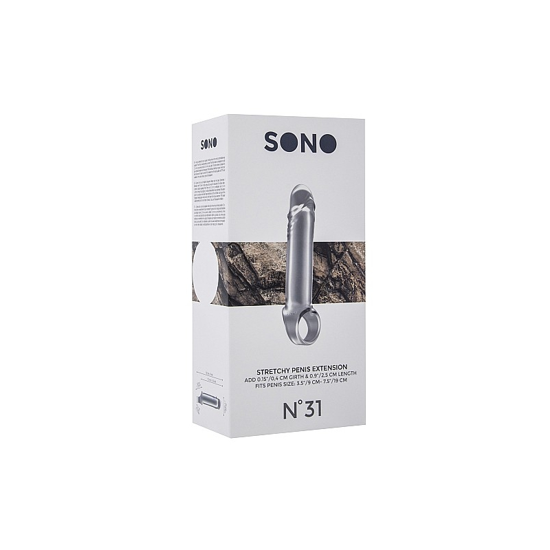 gaine de penis stretchy penis sono n31 11 x 3 cm transparente 2
