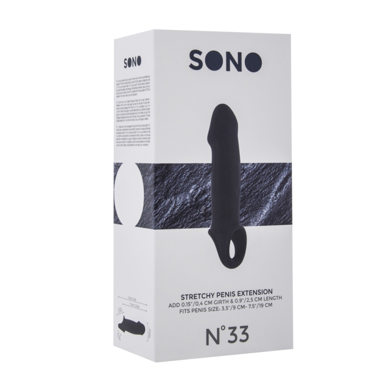 gaine de penis stretchy penis sono n33 115 x 3 cm noire 1