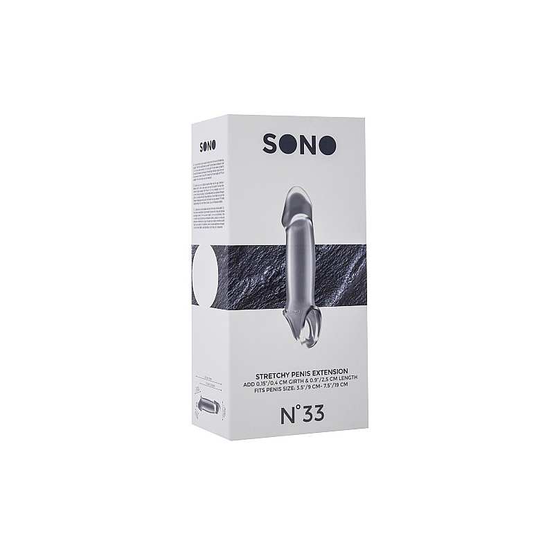 gaine de penis stretchy penis sono n33 115 x 3 cm transparente 2