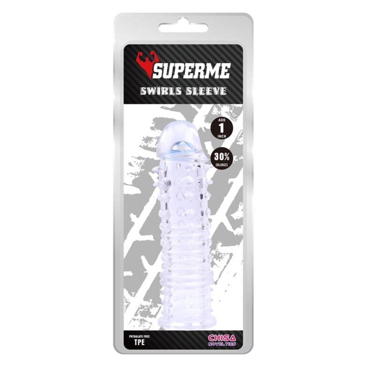 gaine de penis swirls 16 x 4cm transparente 5