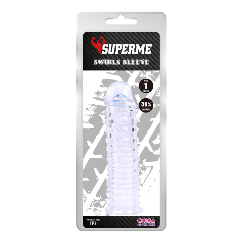 gaine de penis swirls 16 x 4cm transparente 5