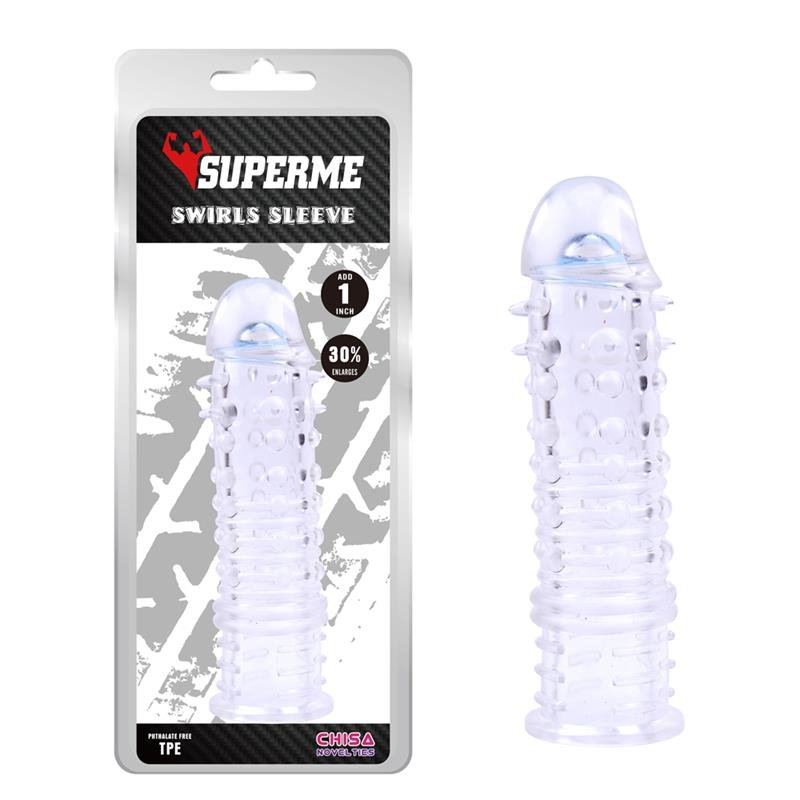 gaine de penis swirls 16 x 4cm transparente 6