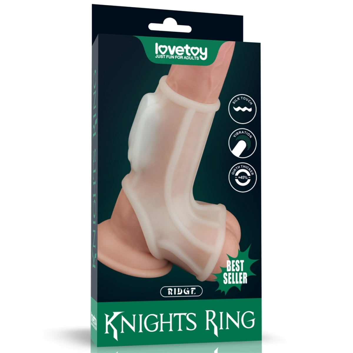 gaine de penis vibrante et ballstretcher knights ring best ridge 10cm 1 7