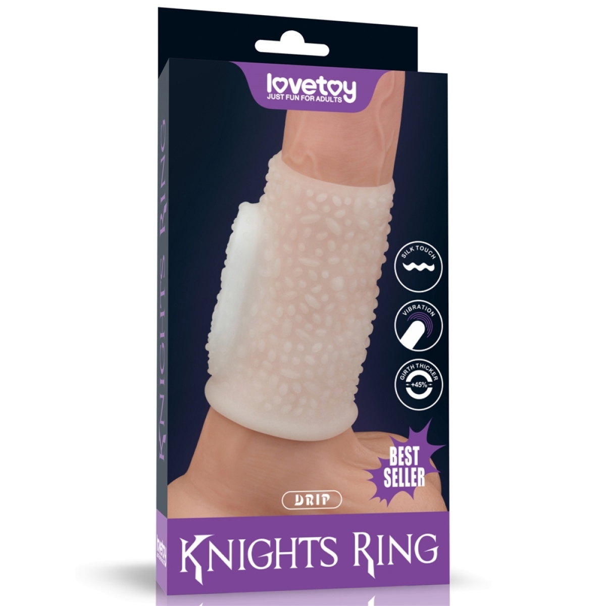 gaine de penis vibrante knights ring drip 10cm 8