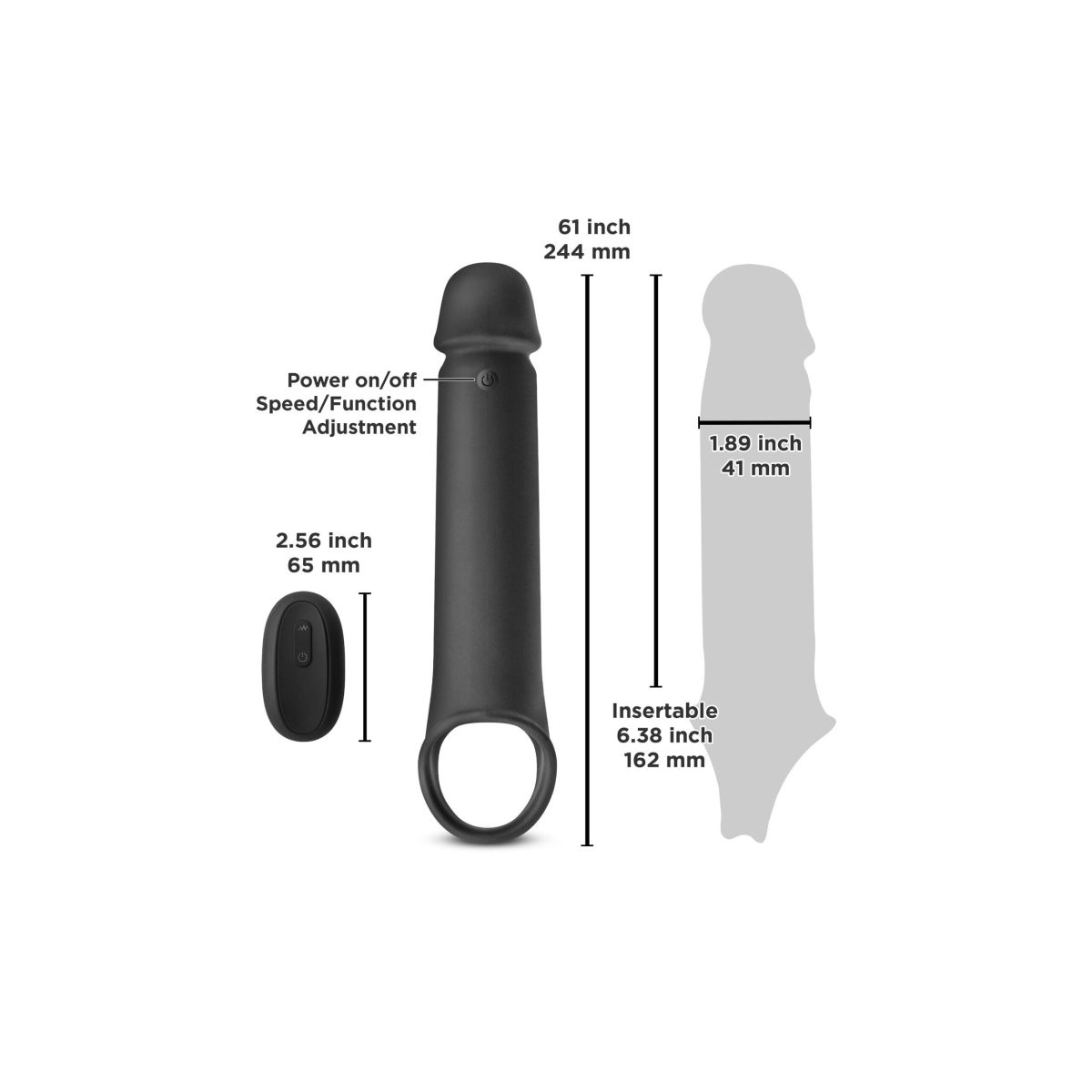 gaine de penis vibrante renegade brute 18 x 45cm noire 4 scaled