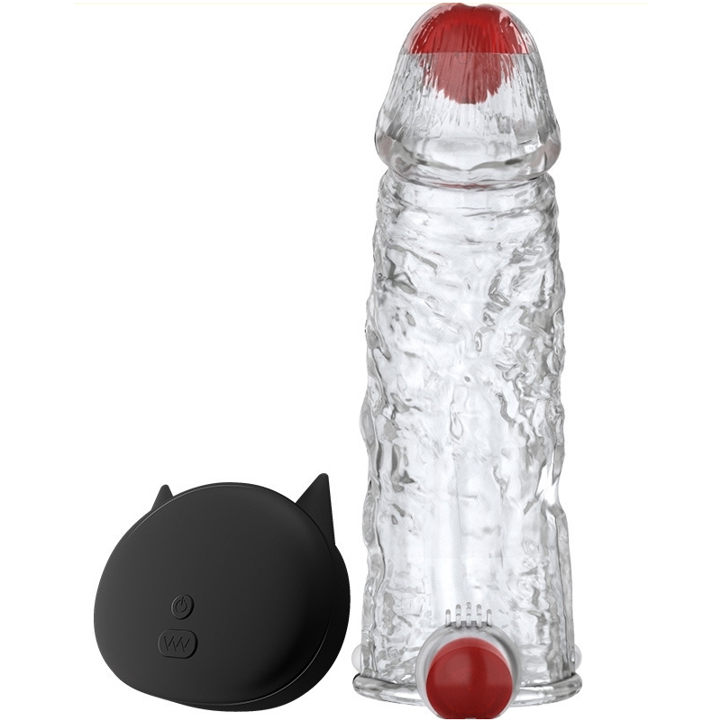 gaine de penis vibrante sleeve cat 14 x 4cm 3