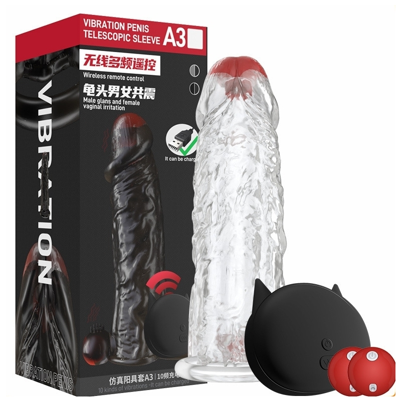 gaine de penis vibrante sleeve cat 14 x 4cm 4