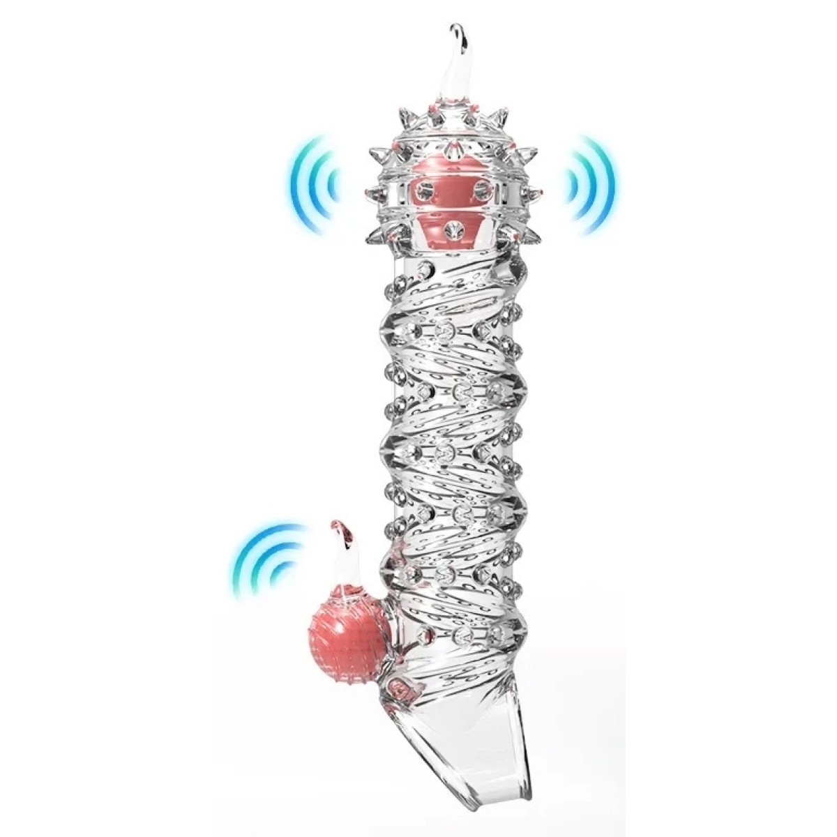 gaine de penis vibrante tortyvizz 12 x 4 cm transparente