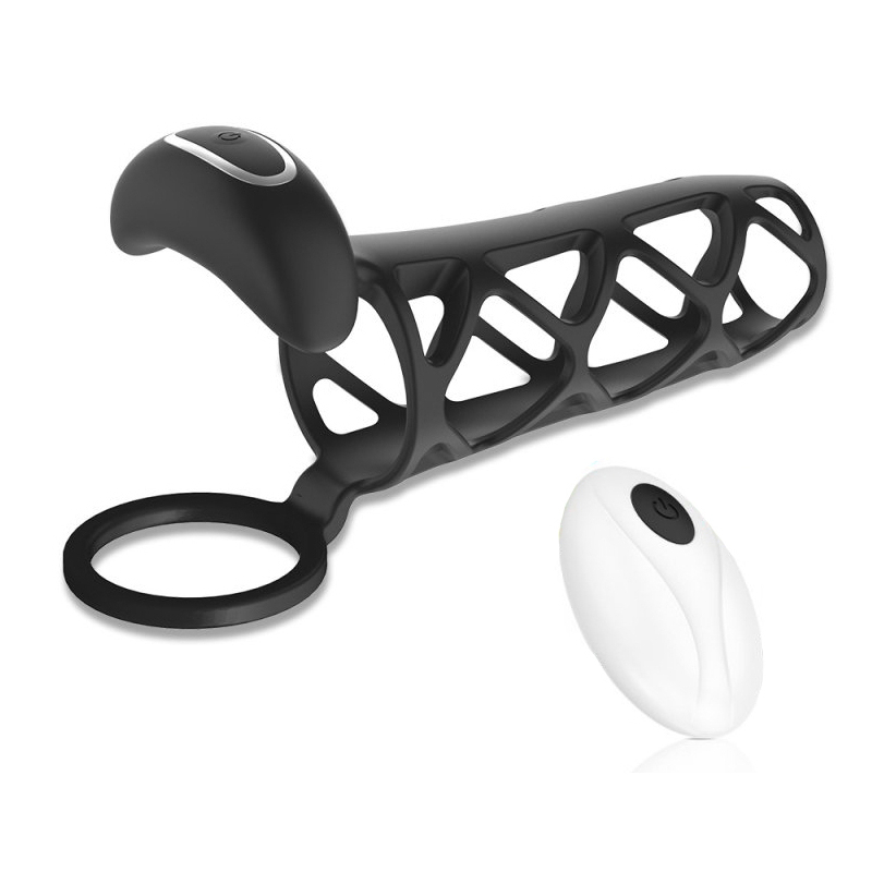 gaine-de-penis-vibrante-trisily-105-x-4cm gaine de penis vibrante trisily 105 x 4cm