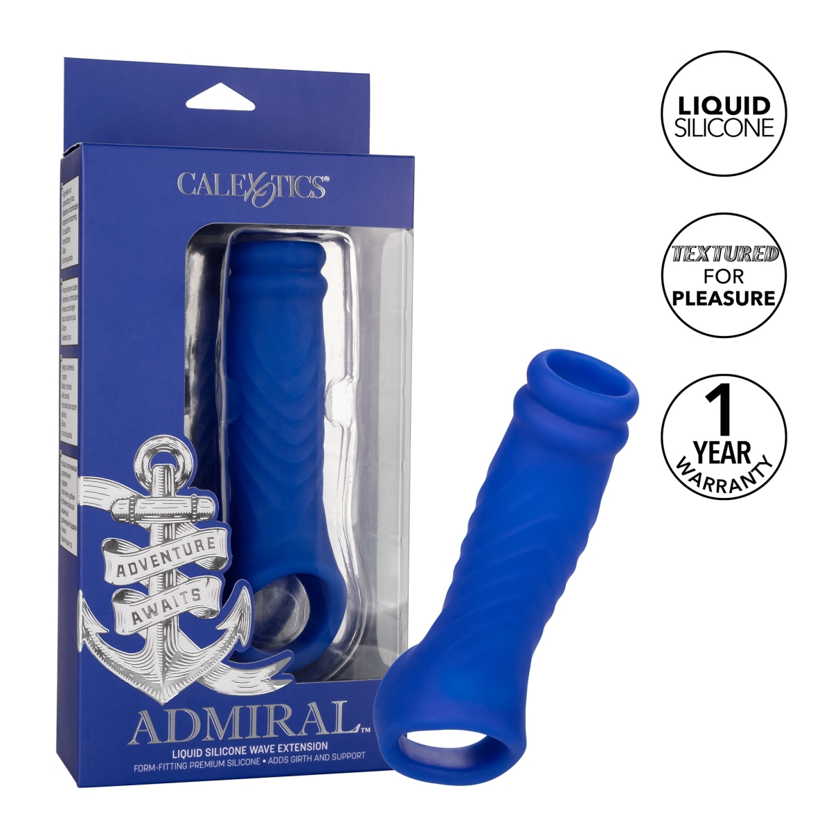 gaine de penis wave extension admiral 105 x 4cm 4
