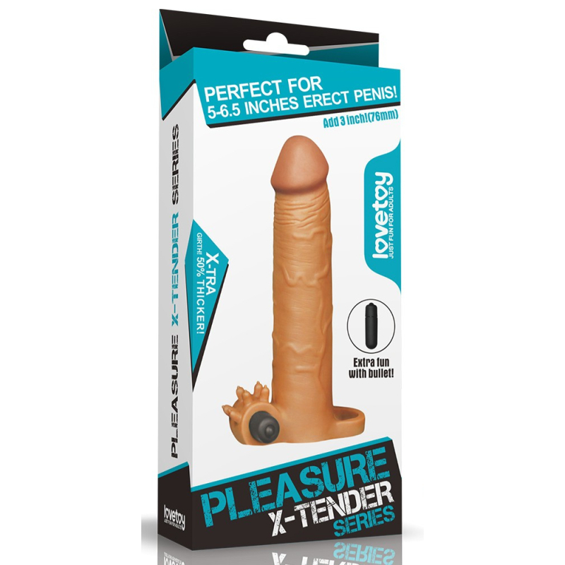 gaine de penis x tender n5 20 x 4 cm marron 1