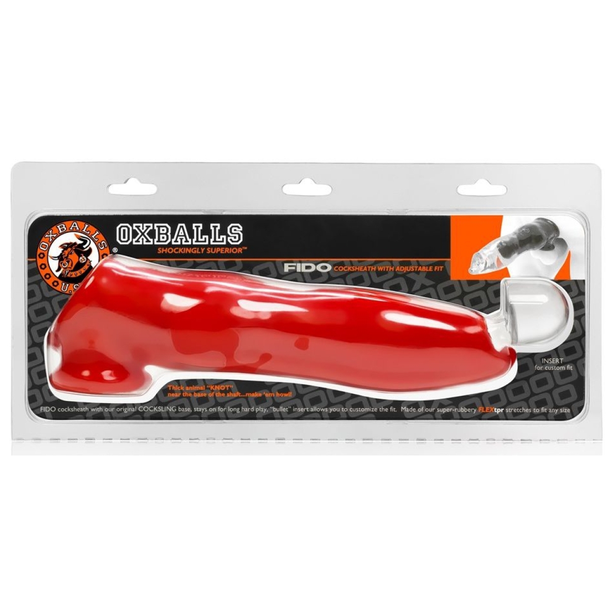 gaine de sexe fido cock sheath 20 x 6cm rouge 1