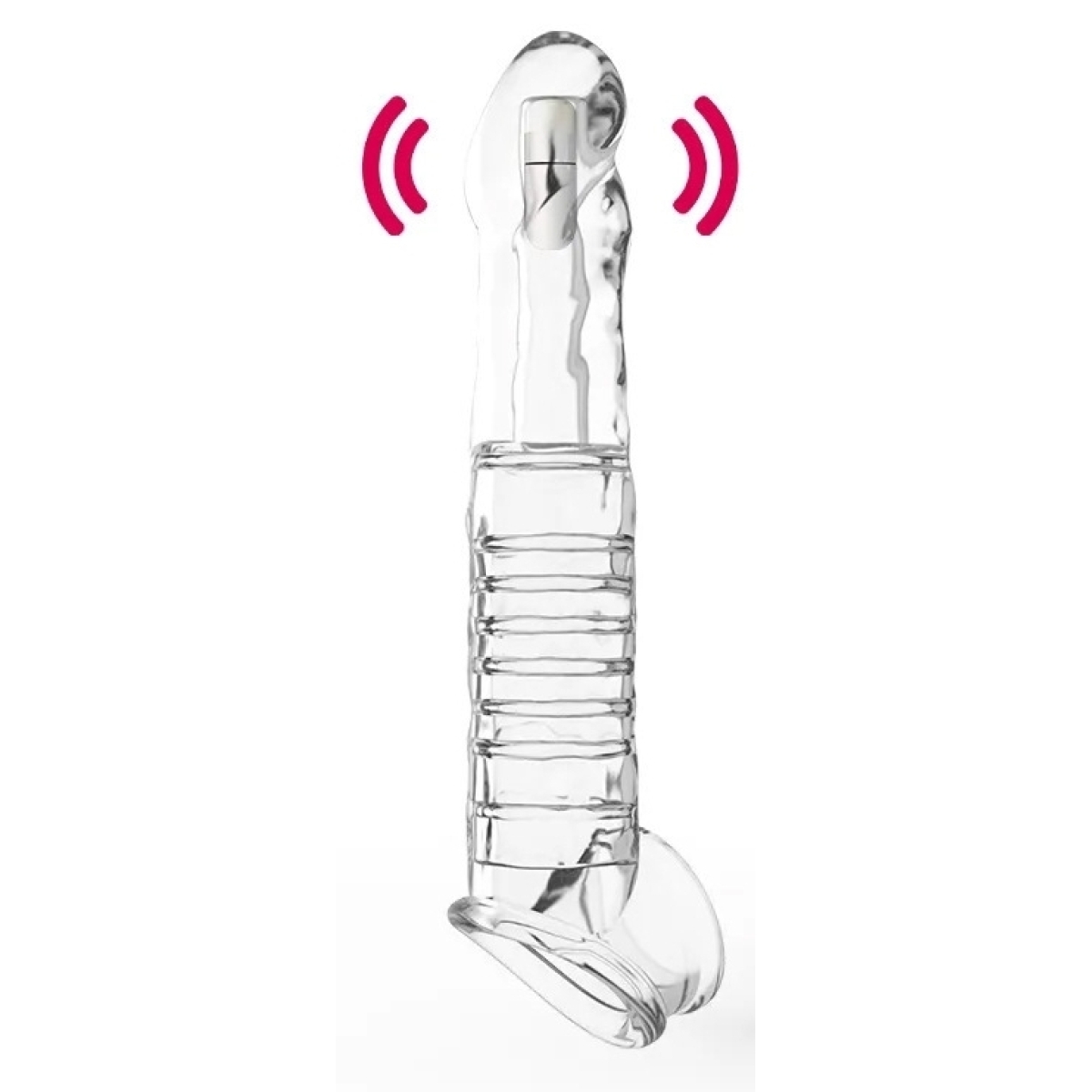 gaine du penis vibrante ardyvizz 20 x 4 cm transparente