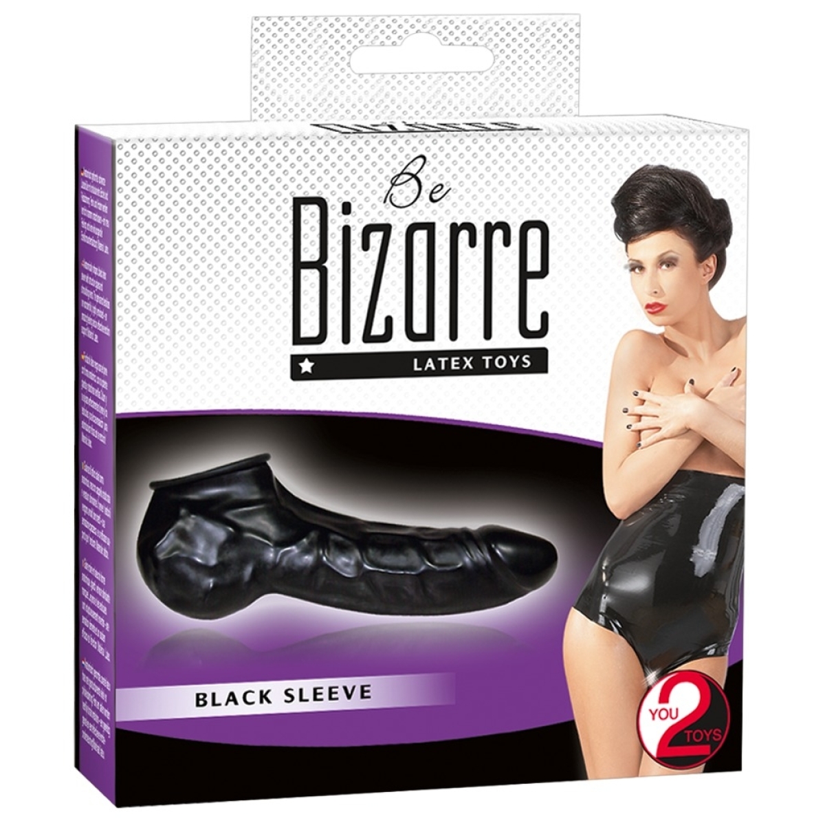 gaine latex pour penis be bizarre noire 3