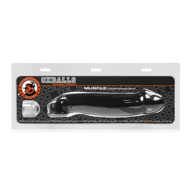 gaine pour penis muscle oxballs 24 x 5 cm noir 1
