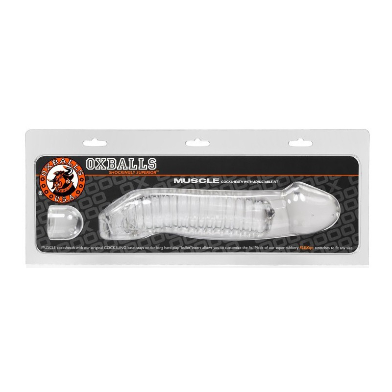 gaine pour penis muscle oxballs 24 x 5 cm transparente 1