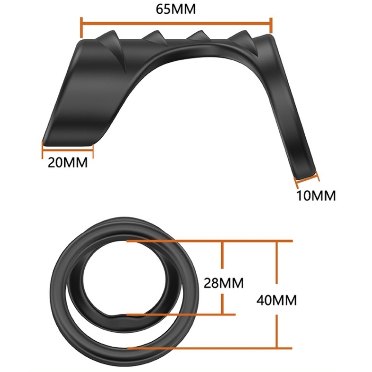 gaine pour penis souple twins 8 x 4cm 5