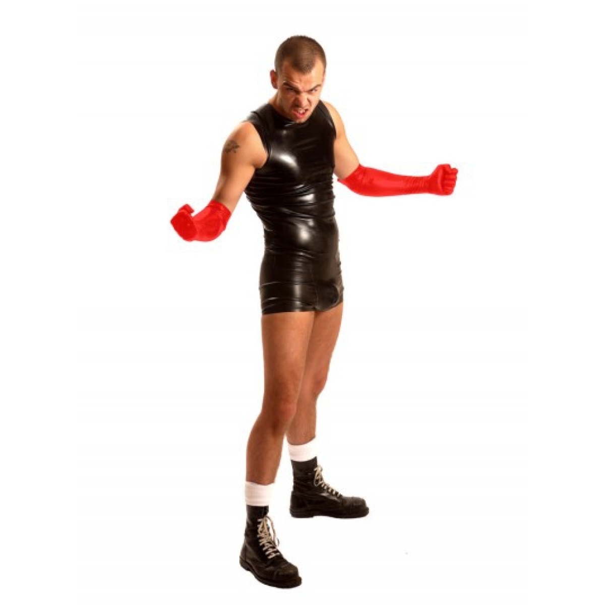 gants fist elbow rouge 2