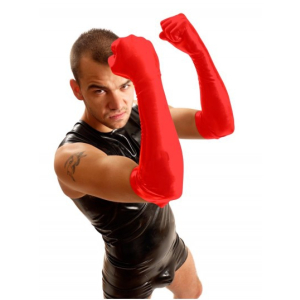 gants fist elbow rouge