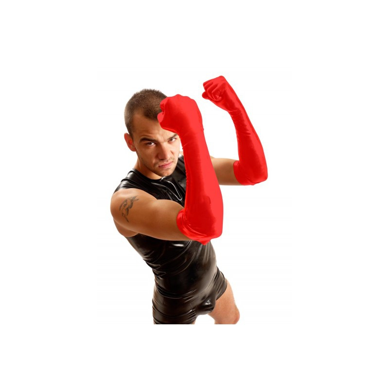 gants fist elbow rouge