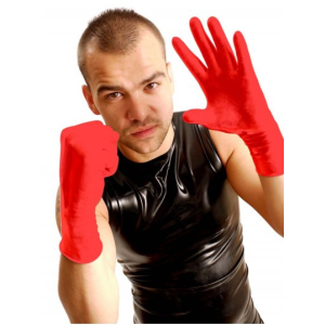 gants fist wrist rouge