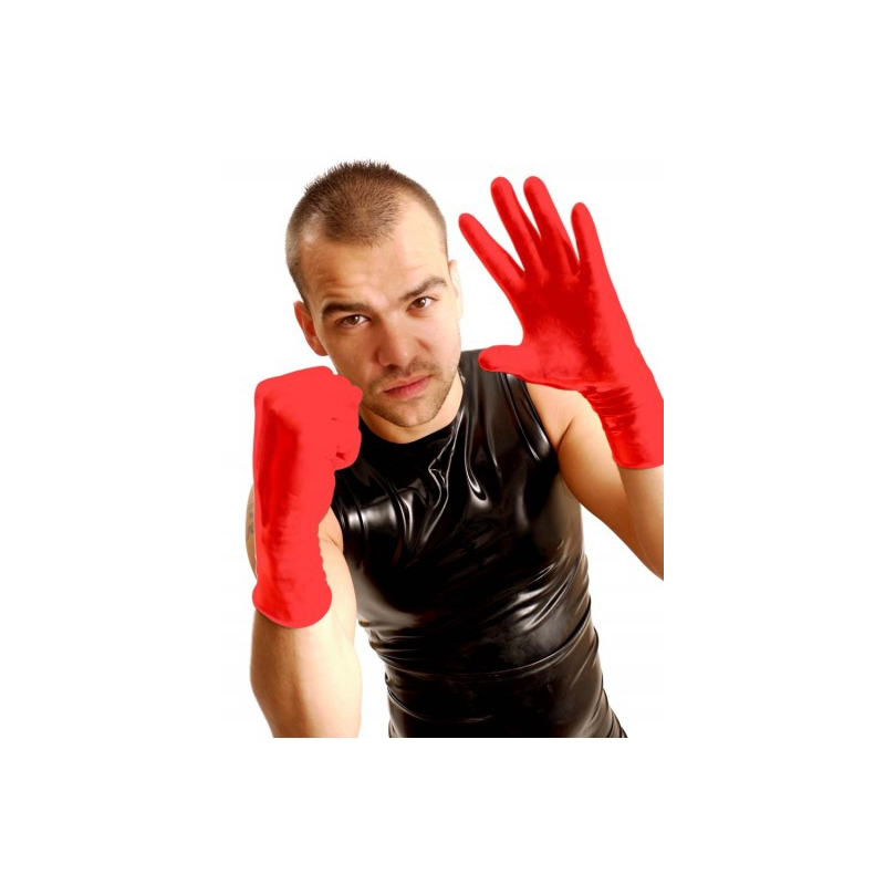 gants fist wrist rouge