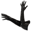 gants longs en latex tenue bdsm noirs 3