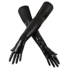 gants longs en latex tenue bdsm noirs 8