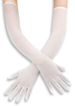 gants longs mesh gloves 50cm blancs 1