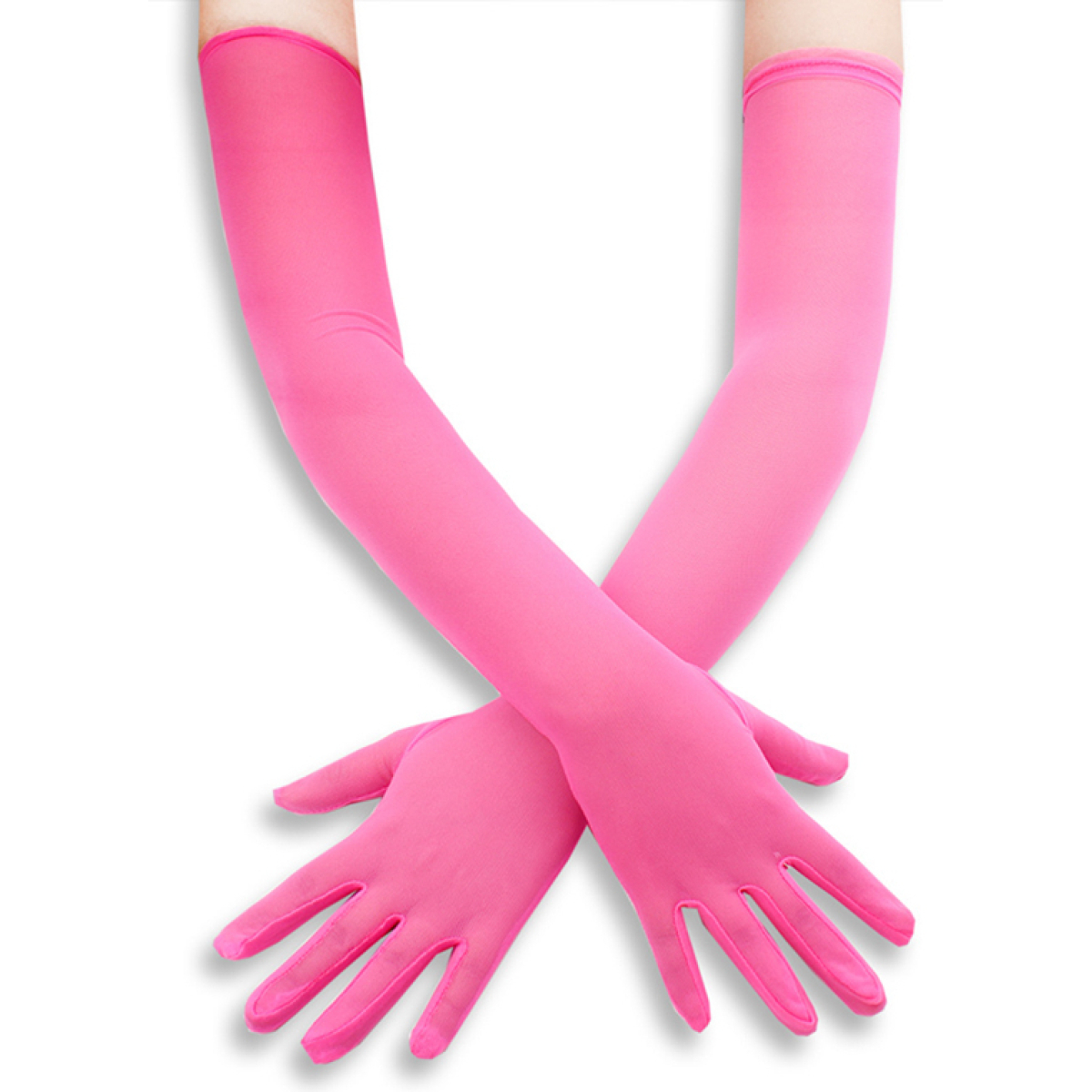 gants longs mesh gloves 50cm roses