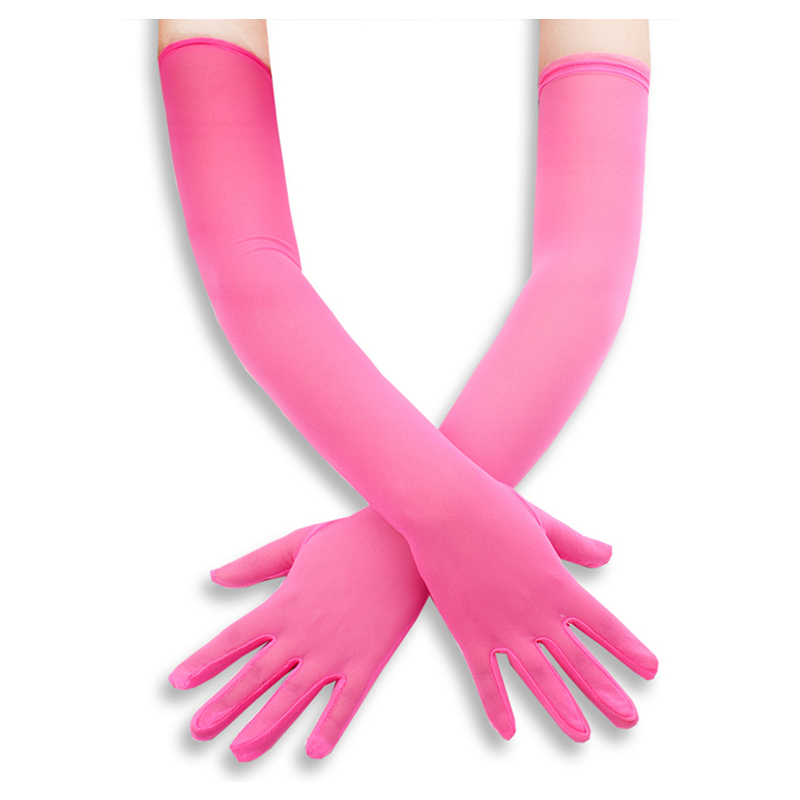 gants longs mesh gloves 50cm roses