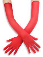 gants longs mesh gloves 50cm rouges 1